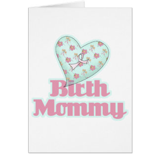 Coeur de ruban rose maman de naissance