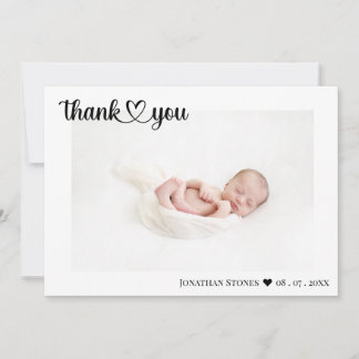 Coeur de script de Faire-part de naissance simple