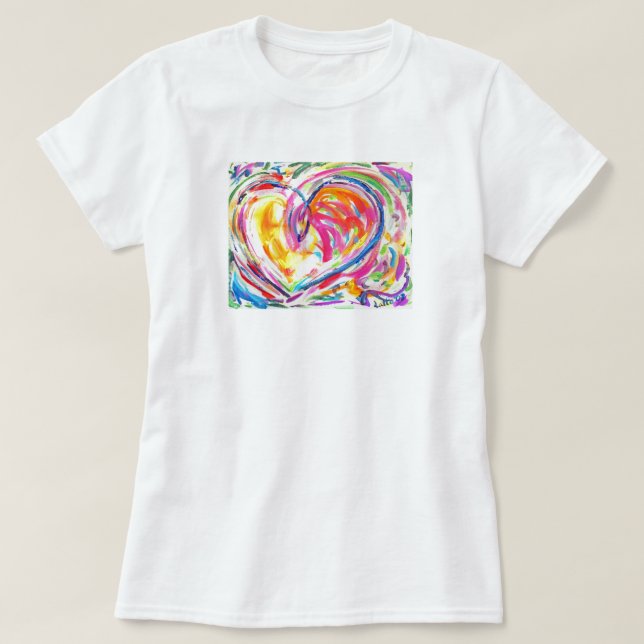 Coeur de T-shirt de joie (avant) (Design devant)