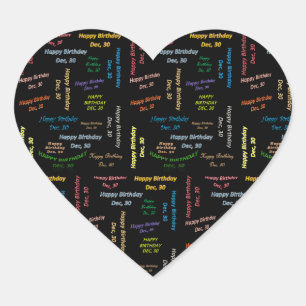 Cœur Décembre, 31 Anniversaire Sticker