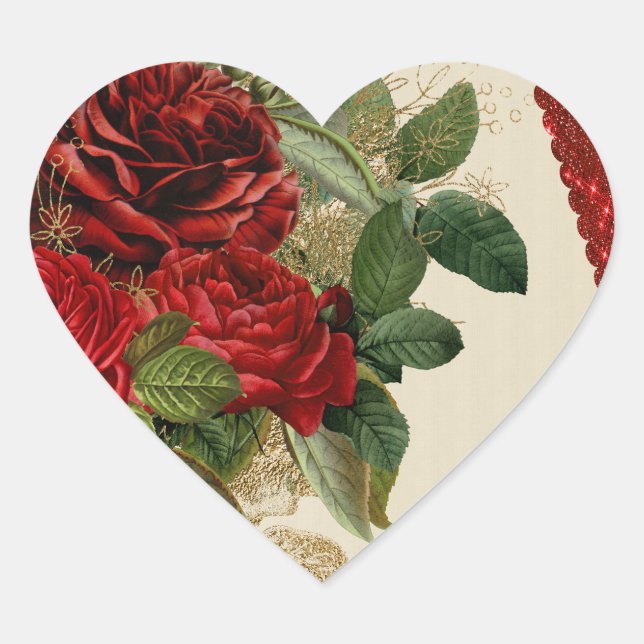 coeur des autocollants rose (Devant)