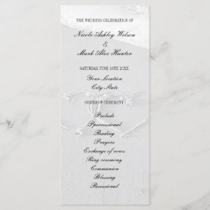 Coeur dessiné dans le programme de cérémonie de