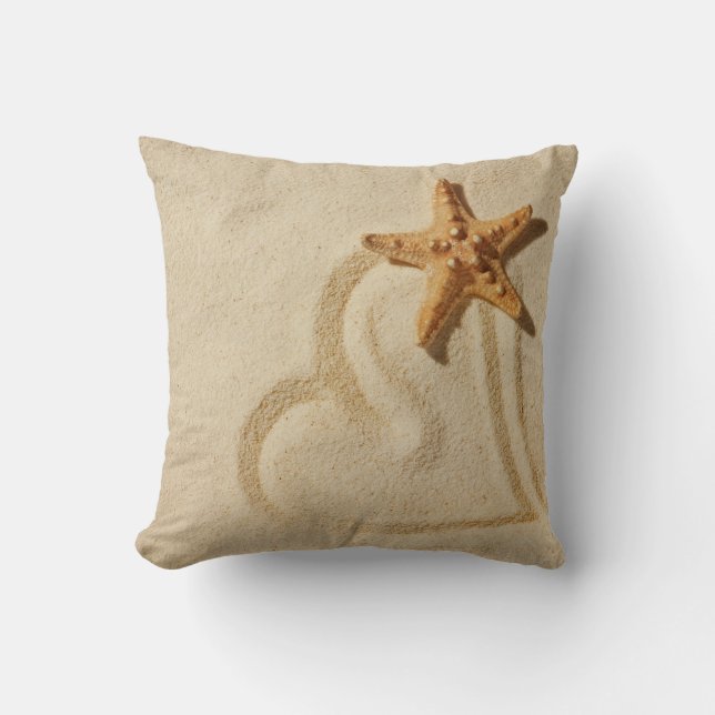 COEUR D'ÉTOILES DE MER EN SABLE SUR LE COUSSIN DE (Recto)