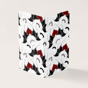 Coeur d'Halloween avec ailes de chauve-souris noir