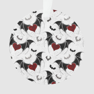 Cœur d'Halloween avec des ailes de chauve-souris n