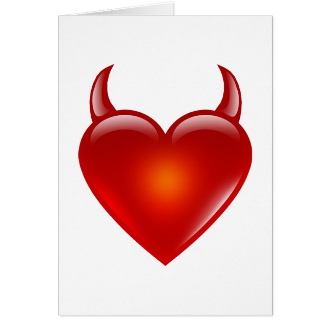 Coeur diabolique coquin aux cornes (Devant)