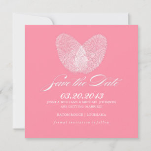 Coeur d'impression du pouce   Save the date
