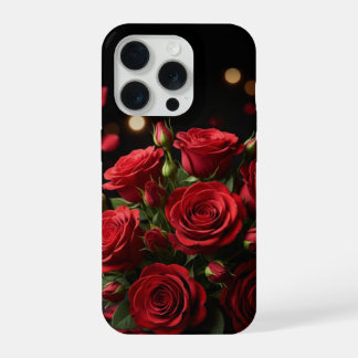 Cœur Doré Élégant – Coque iPhone 15 Pro Valentin
