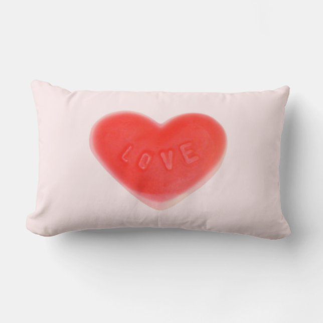 Coeur doux Pink jeter oreiller (Recto)