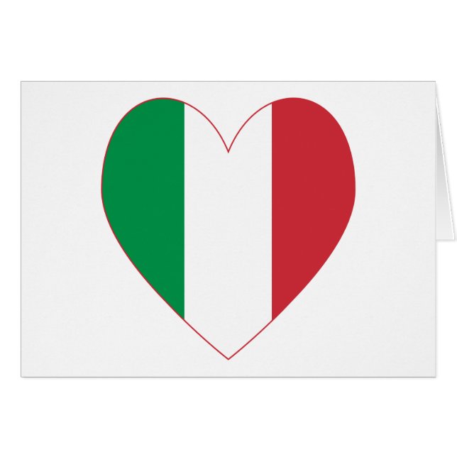 Coeur du drapeau italien (Devant horizontal)