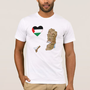 Coeur du drapeau palestinien et T-shirt