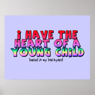 Coeur D'Un Enfant Drôle Poster Humour