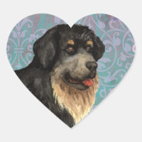 Élégant tibétain Mastiff Heart Sticker