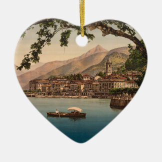 Cœur En Céramique Bellagio I, lac Como, ornement de la Lombardie,