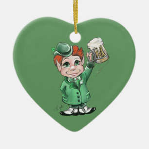 Cœur En Céramique Bravo irlandais ! Ornement du coeur