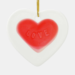 Cœur En Céramique Coeur doux 'Nom & Date' coeur ornement