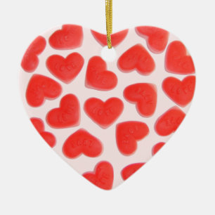 Cœur En Céramique Coeurs doux Coeur rose 'Nom & Date' coeur ornement