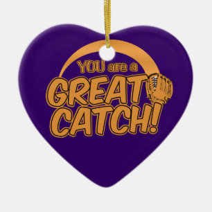 Cœur En Céramique GRAND CATCH! ornement personnalisé