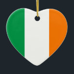 Cœur En Céramique Irlande - Ornement cardiaque du drapeau<br><div class="desc">Ornement de coeur avec le drapeau de l'Irlande.</div>