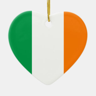 Cœur En Céramique Irlande - Ornement cardiaque du drapeau
