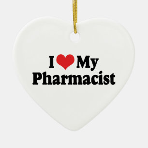 Cœur En Céramique Je suis mon pharmacien Ornement