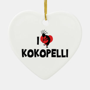 Cœur En Céramique Je T'aime Ornement Kokopelli