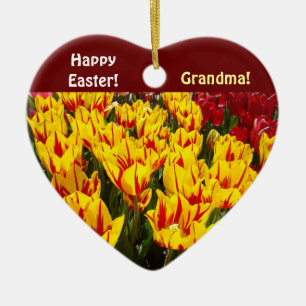 Cœur En Céramique Joyeuses Pâques ! Grand-mère ornement cadeaux Tuli
