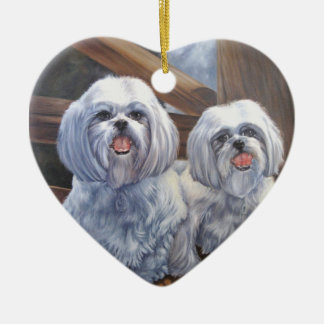 Cœur En Céramique Le meilleur ornement d'amis