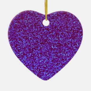 Cœur En Céramique Ornement combiné de coeur de parties scintillante