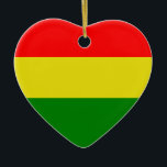 Cœur En Céramique Ornement d'amour de Rasta<br><div class="desc">Ornement</div>