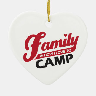 Cœur En Céramique Ornement de camping de famille