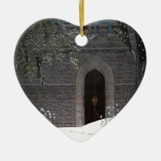 Cœur En Céramique Ornement de château d'hiver