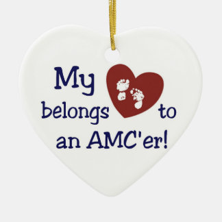 Cœur En Céramique Ornement de coeur d'AMCer
