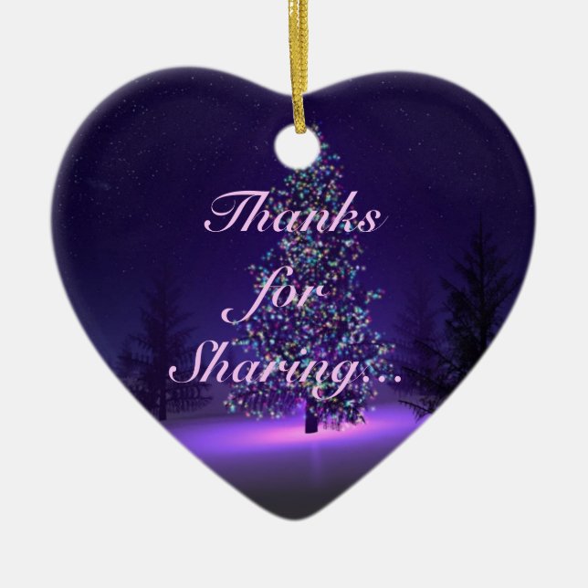 Cœur En Céramique Ornement d'expérience, de force, et d'espoir (Devant)