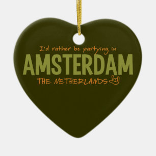 Cœur En Céramique Ornement fait sur commande de couleur d'AMSTERDAM