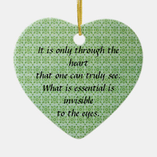 Cœur En Céramique Ornement floral de coeur de motif
