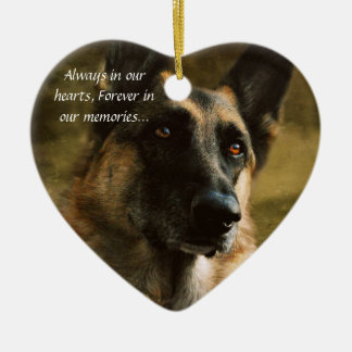 Cœur En Céramique Ornement perdu d'animal familier