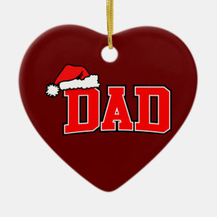 Cœur En Céramique Père Noël Papa Heart Ornement