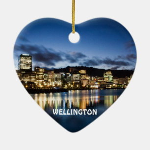 Cœur En Céramique Wellington, Nouvelle-Zélande Ornement Pittoresque