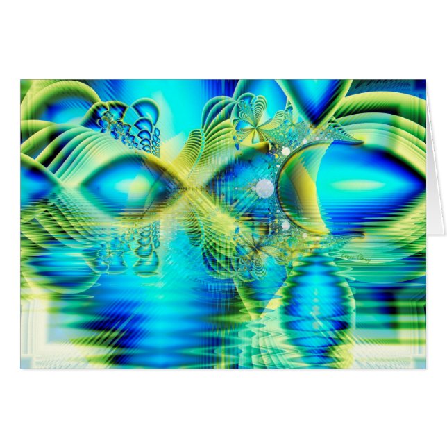 Coeur en cristal de turquoise de chaux de l'amour, (Devant horizontal)