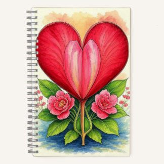 Coeur en fleur | Carnet du coeur floral