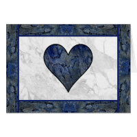 Coeur en pierre bleue avec poème