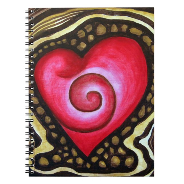 Coeur en spirale de carnet d'amour (Devant)