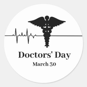 Coeur et cathétrique Nom du médecin Balise Sticker