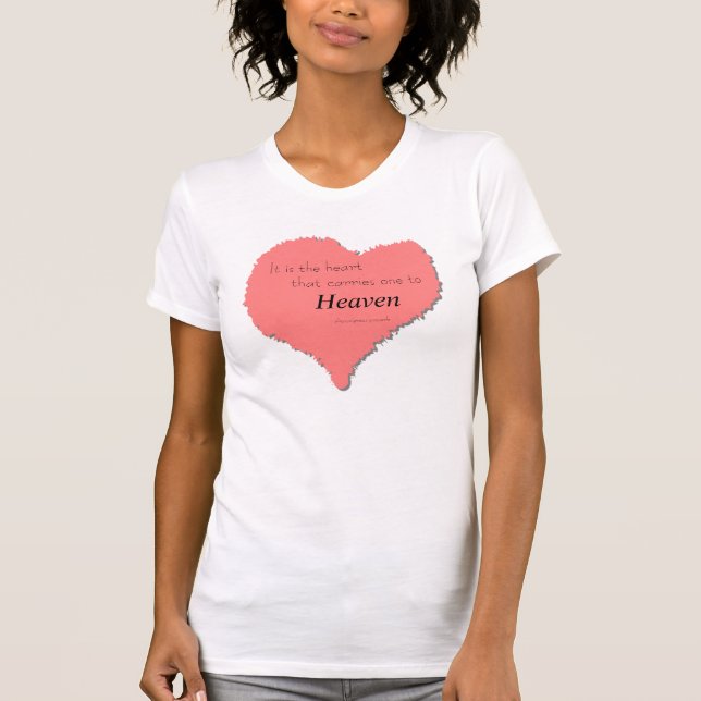 Coeur et citation T-Shirt (Devant)