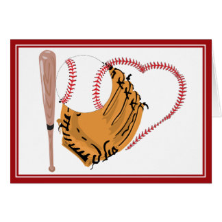Coeur et texte du baseball