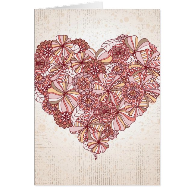 Coeur fait de fleurs tirées par la main (Devant)