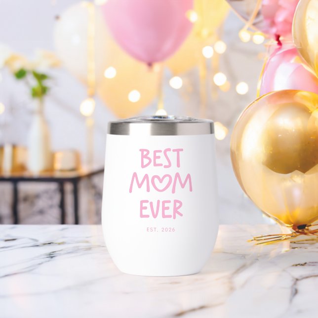Cœur Fantaisiste Rose Meilleure Maman Ever (Enterrement de vie de garçon (pivoté))