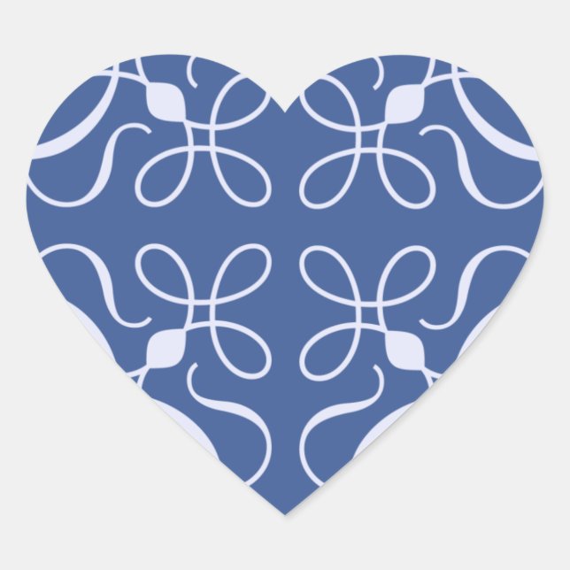 Cœur Flèches dans le Sticker Coeur Bleu (Devant)