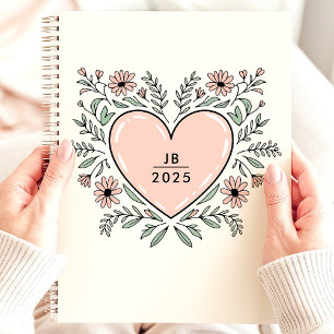 Coeur floral 2025 Monogramme